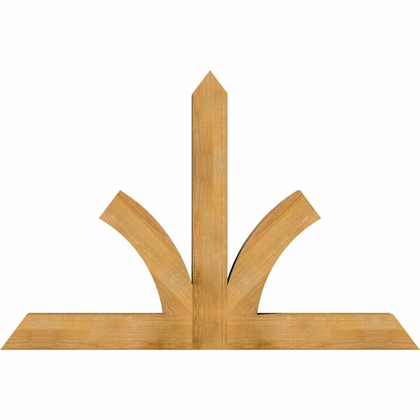 Ekena Millwork Richland Rough Sawn Timber Gable Bracket, Western Red Cedar, 72"W x 48"H x 6"D x 6"F, 16/12 Pitch GBW072X48X0606RIC00RWR - main